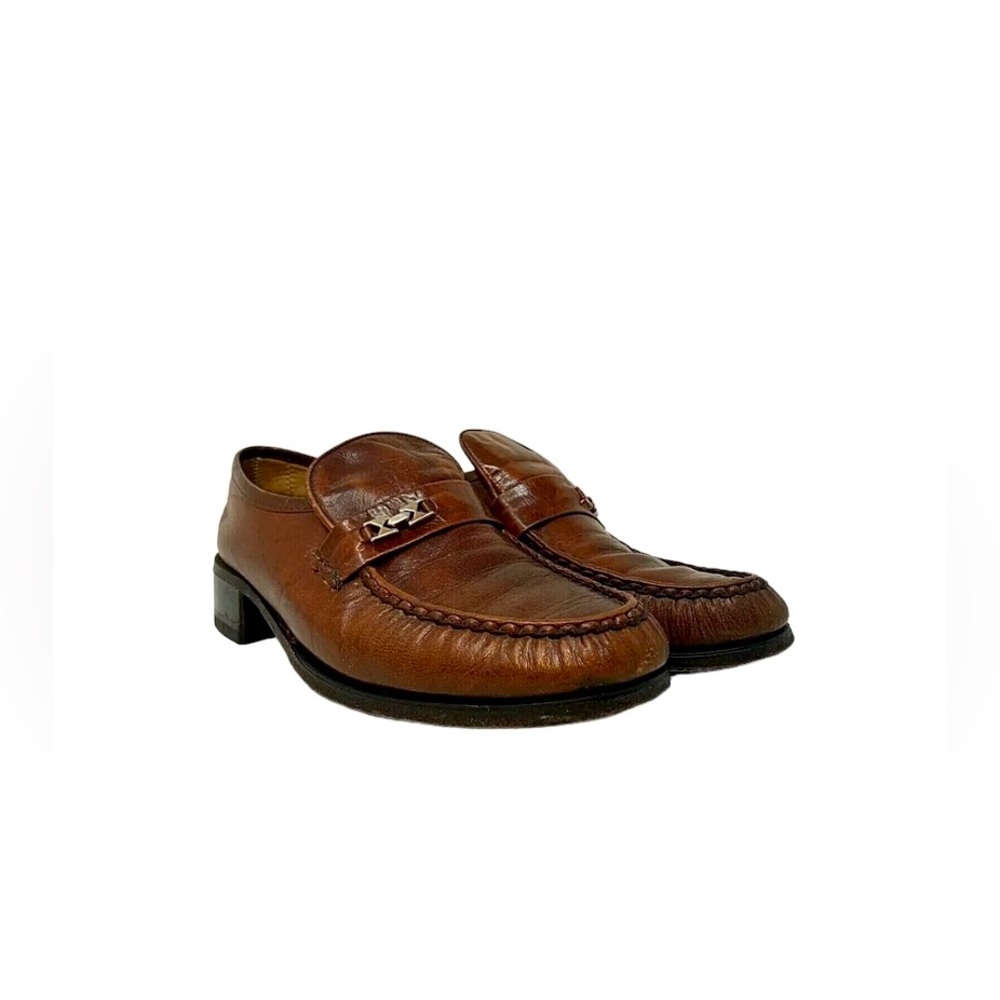 Vtg Florsheim Imperial Mens US 8D Brown Leather Loafers Slip-On Classy Shoes